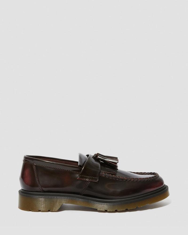 Dr Martens Adrian Arcadia Læder Tassle Loafers Oxford Sko Herre Lyserød Rød | DK 614VRW